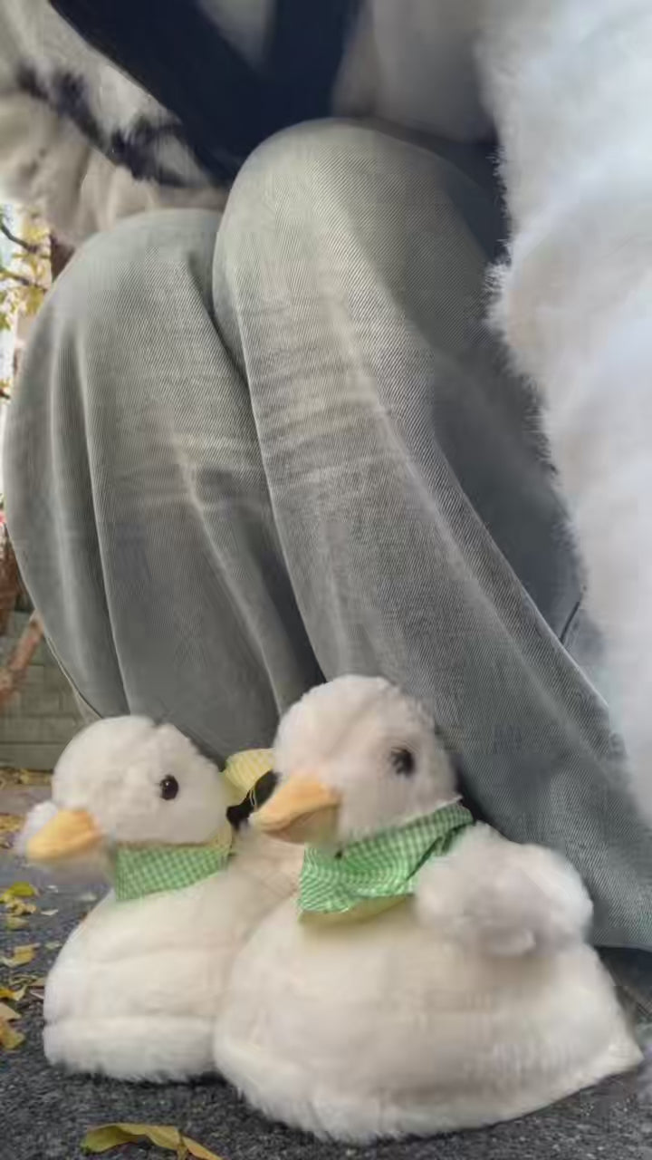 dancing duck cotton slippers(women's)